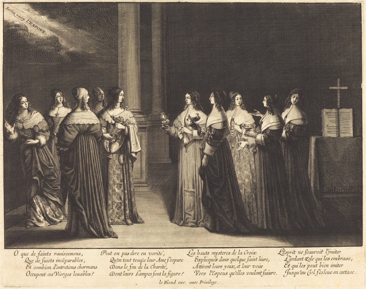 The Wise and Foolish Virgins Together by Abraham Bosse