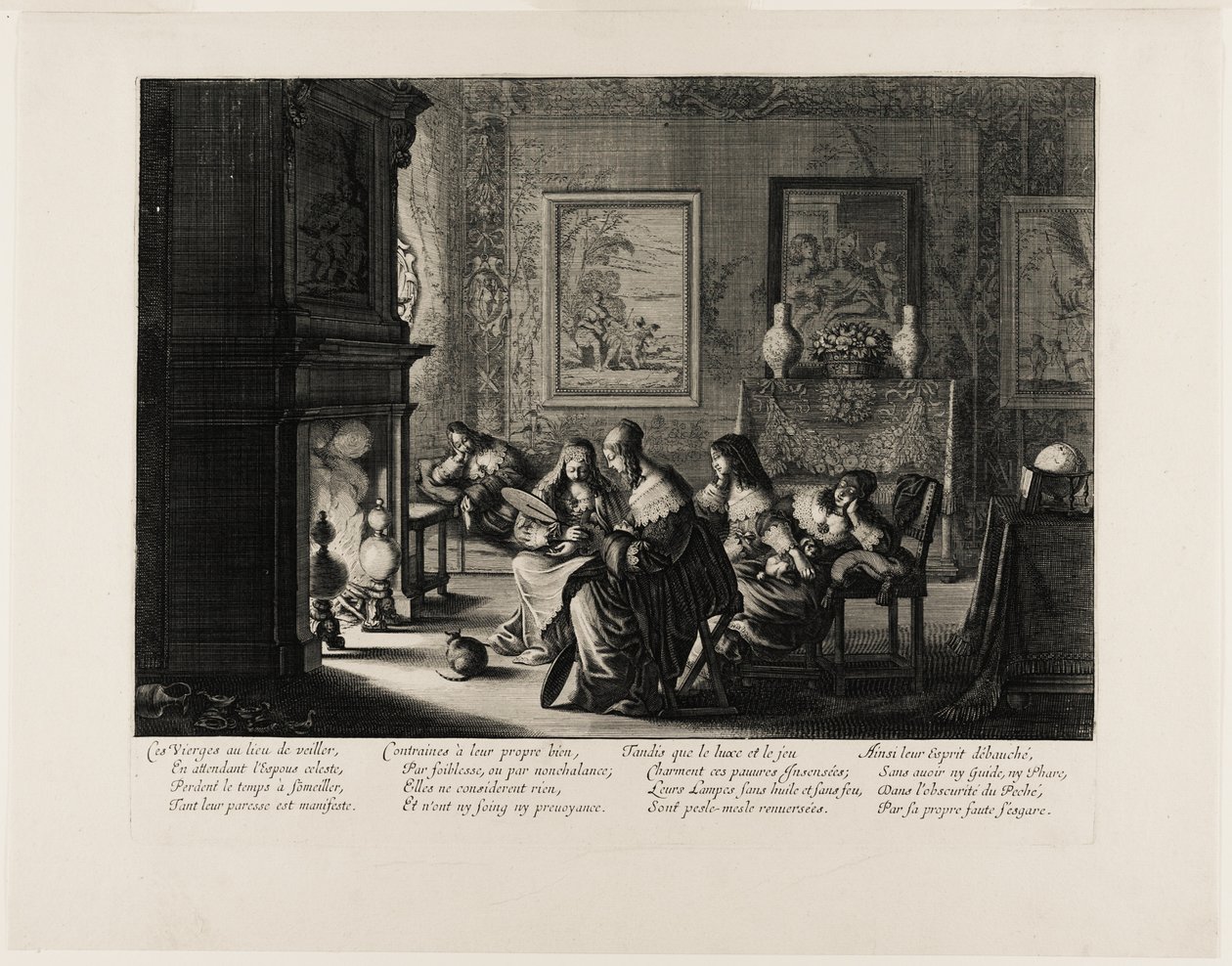 The Wise and Foolish Virgins, plate five by Abraham Bosse