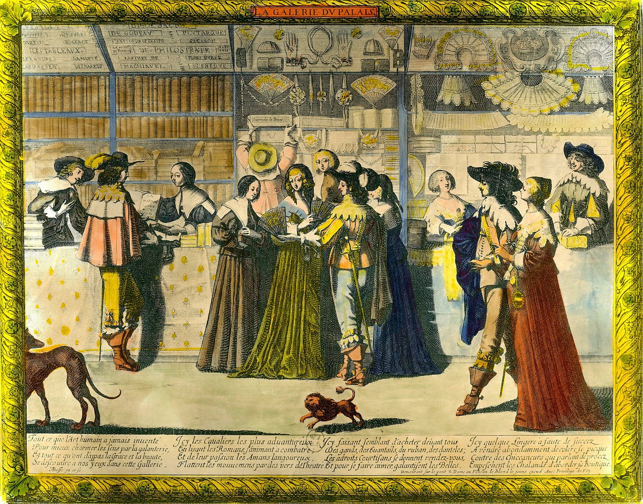 The gallery of the Royal Palace. Engraving by Abraham Bosse (1602-1676) by Abraham Bosse