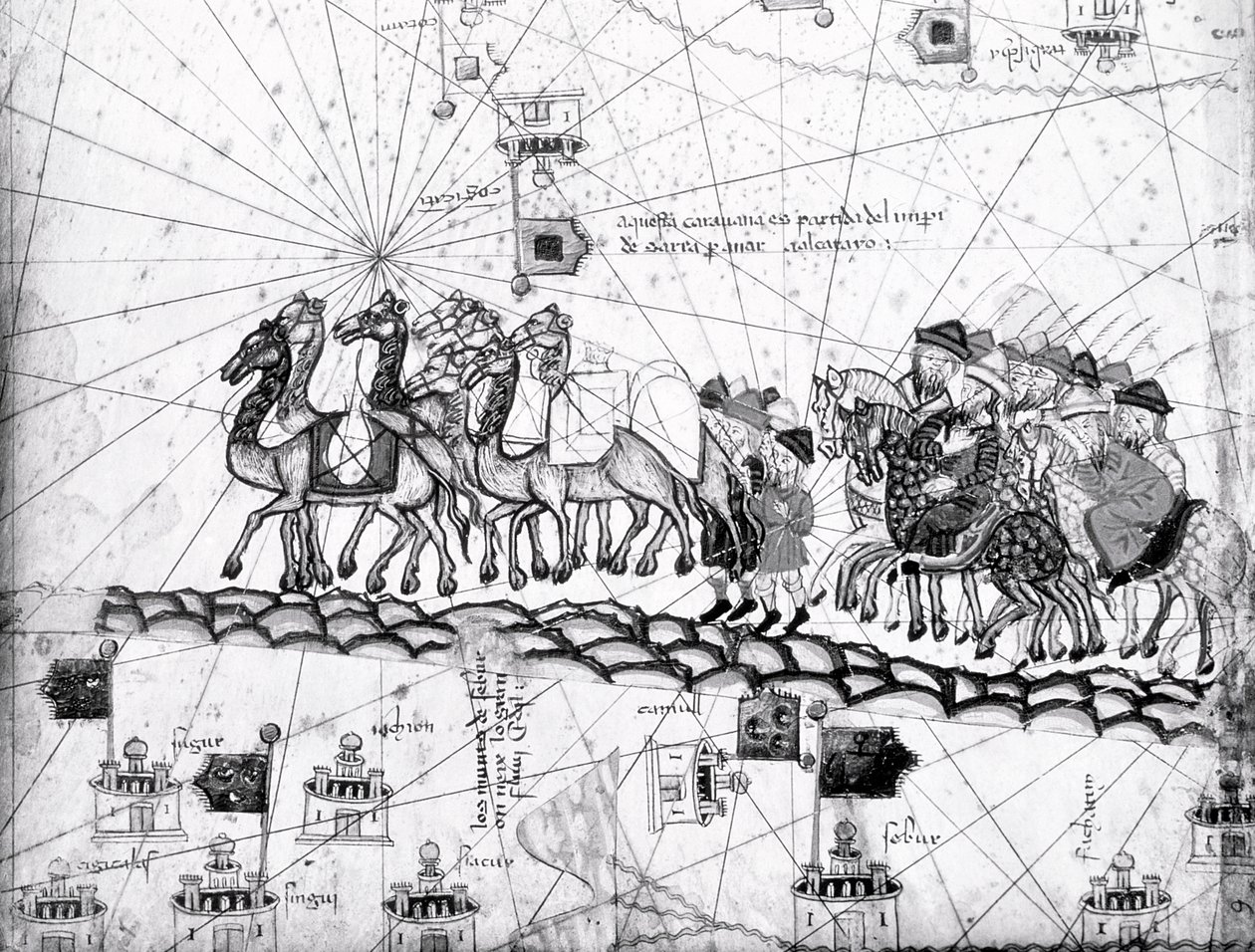 Merchants Travelling to Cathay, China, Following in Marco Polo