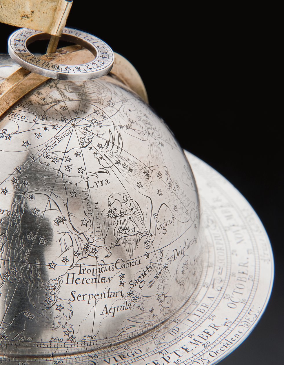 Two exceptional terrestrial and celestial globes, supported by Hercules and Atlas, Augsburg by Abraham Drentwett