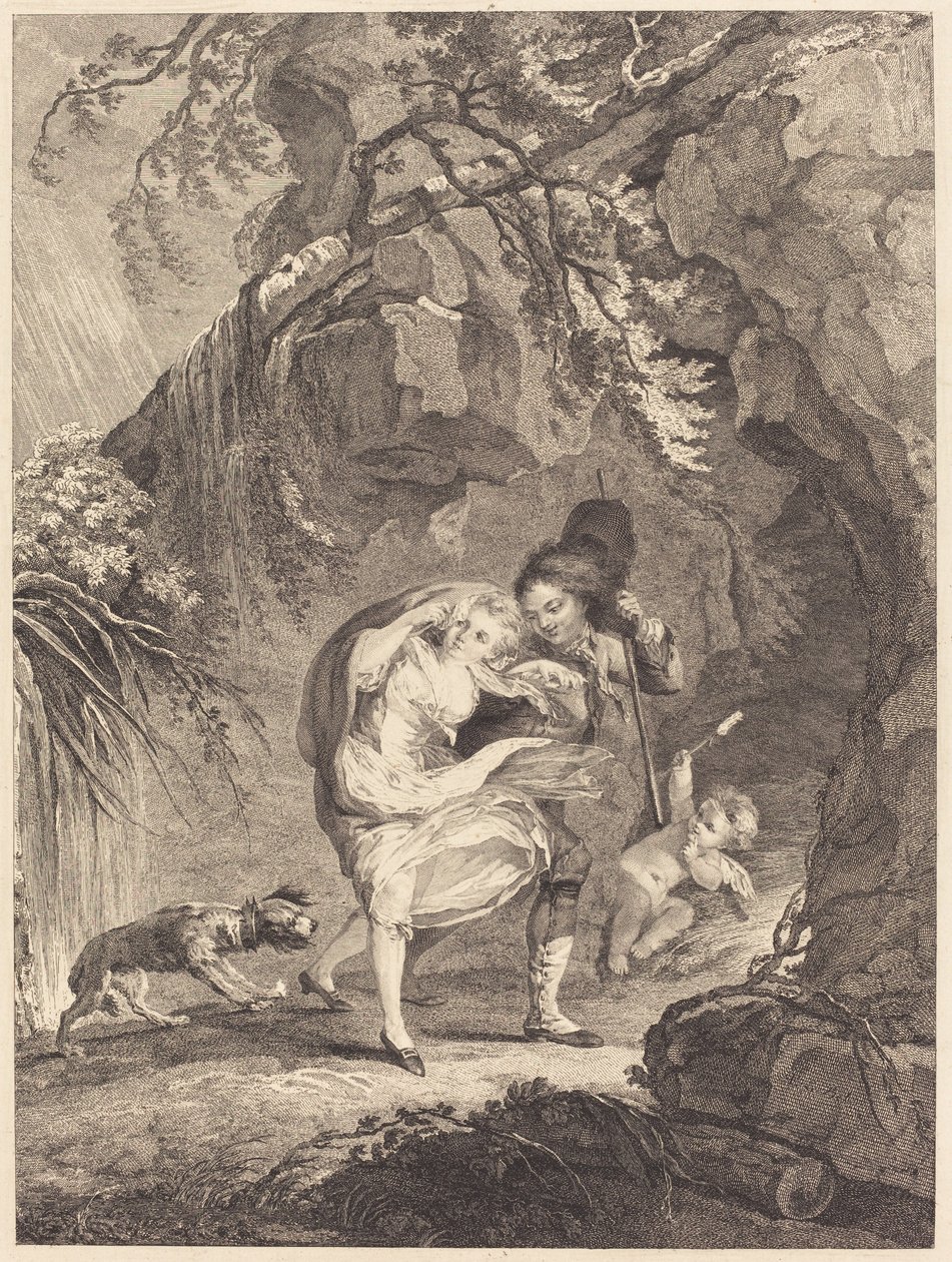 The Gust of Wind by Abraham Girardet after Antoine Lebel