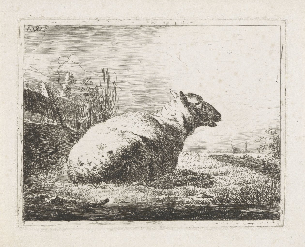 Lying Sheep by Abraham Hendrik Winter