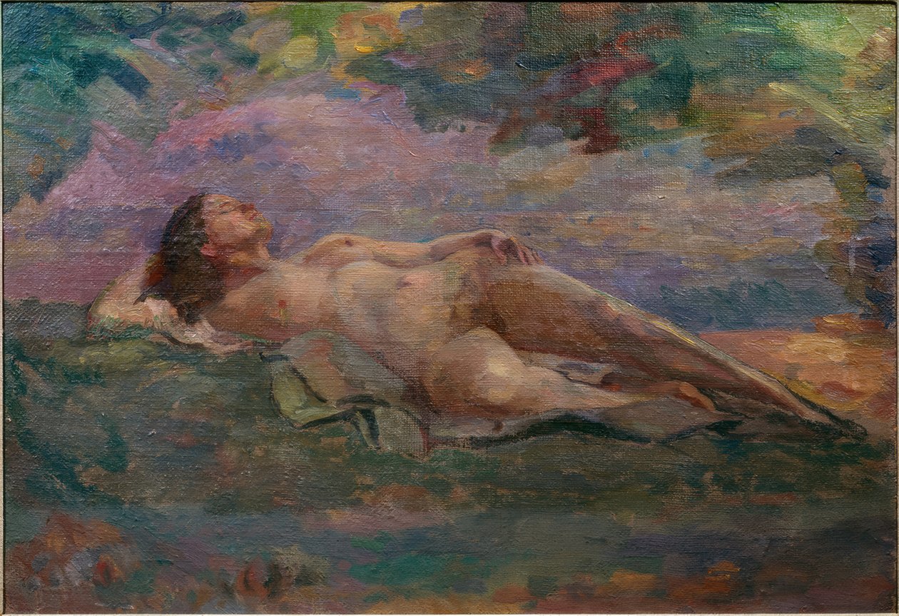 Auf dem Rücken liegender Akt von Abraham Hermanjat