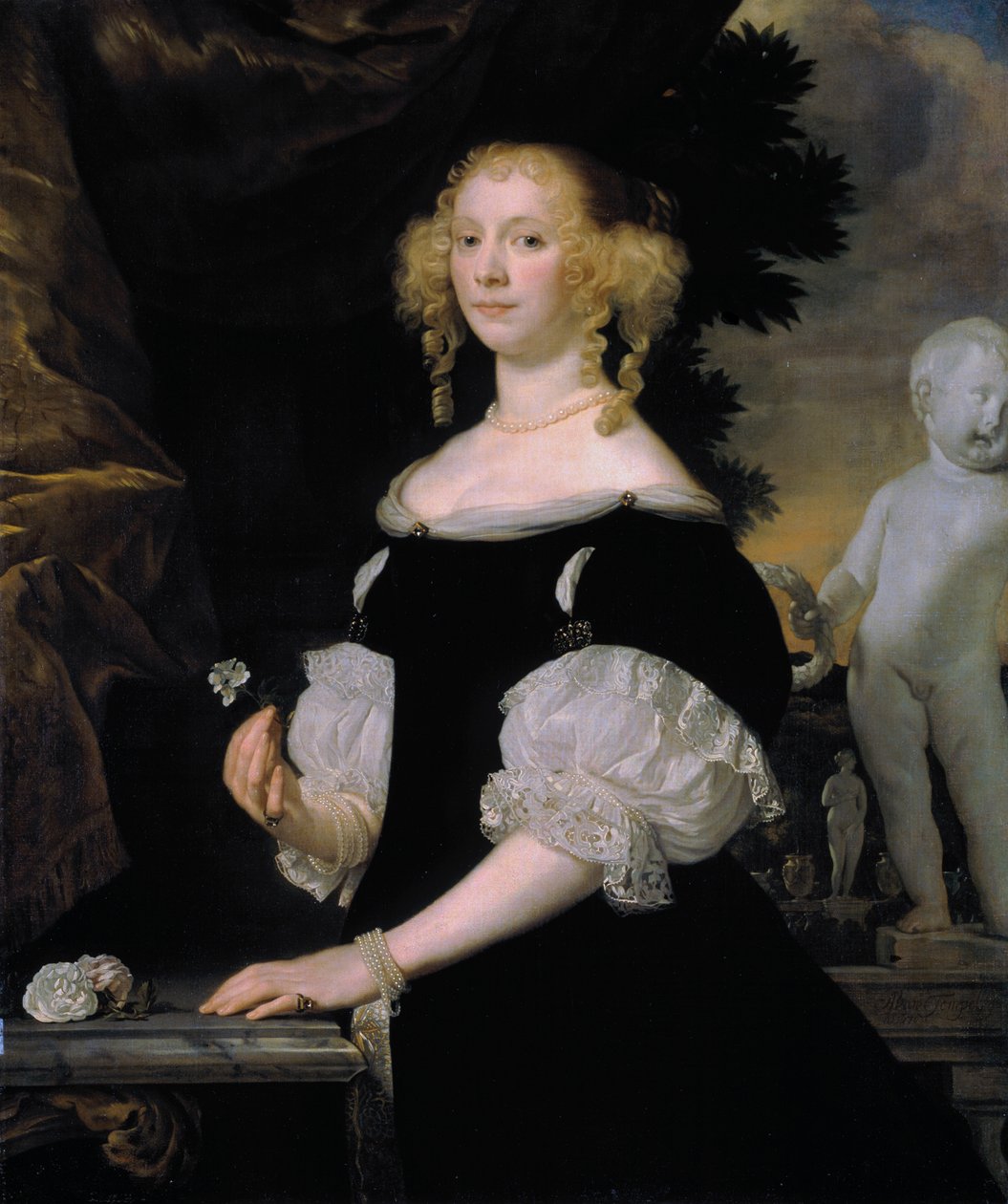 Portrait of a Woman by Abraham Lambert Jacobsz Tempel van den