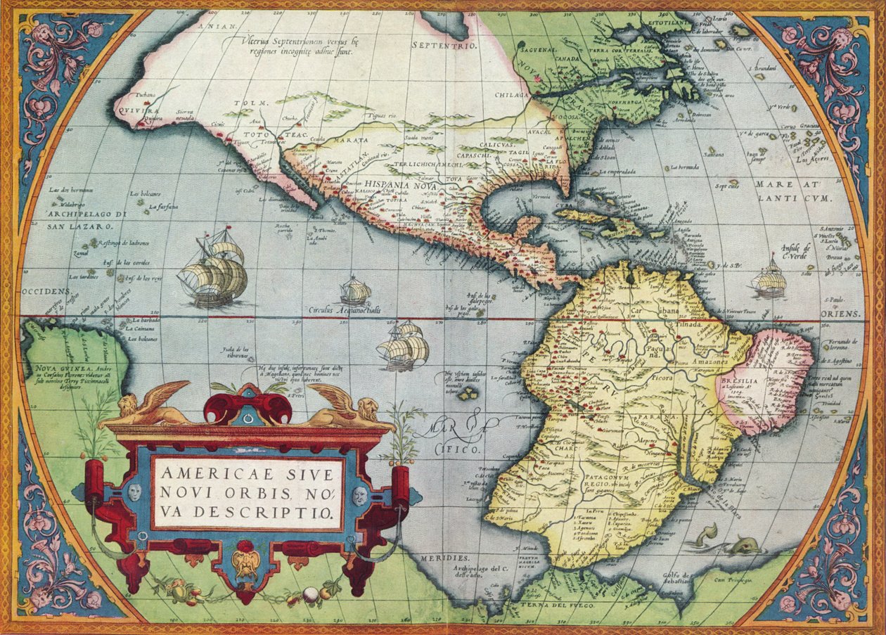 America, or the New World: From the Theatrum Orbis Terrarum by Abraham Ortelius, 1570 by Abraham Ortelius
