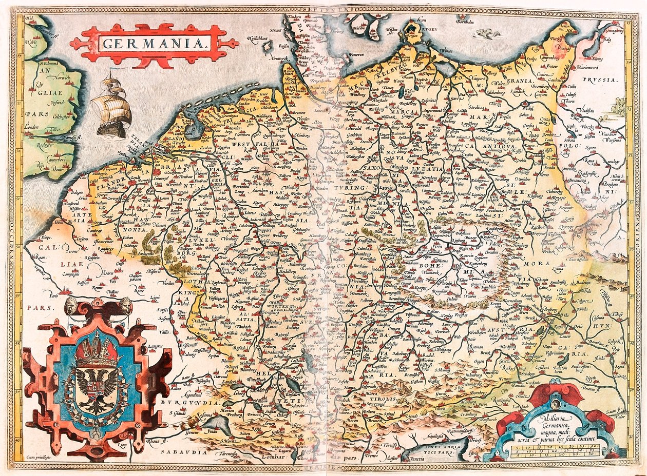 Geography Map of the Territory of Germania from 