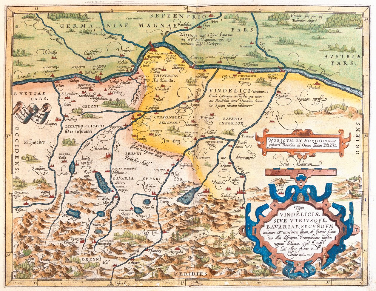 Germany, Austria by Abraham Ortelius