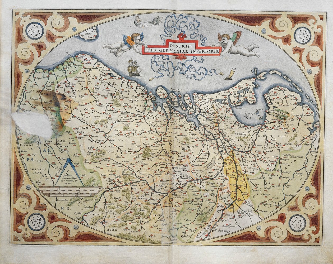 Map of Netherlands, from Theatrum Orbis Terrarum by Abraham Ortelius by Abraham Ortelius