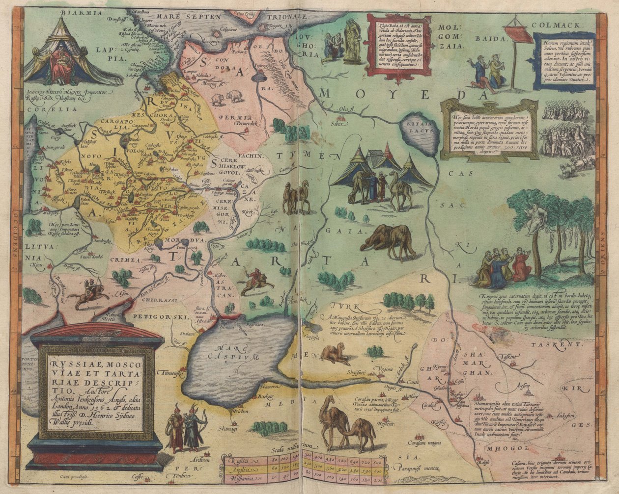 Map of Russia From: Theatrum Orbis Terrarum by Abraham Ortelius