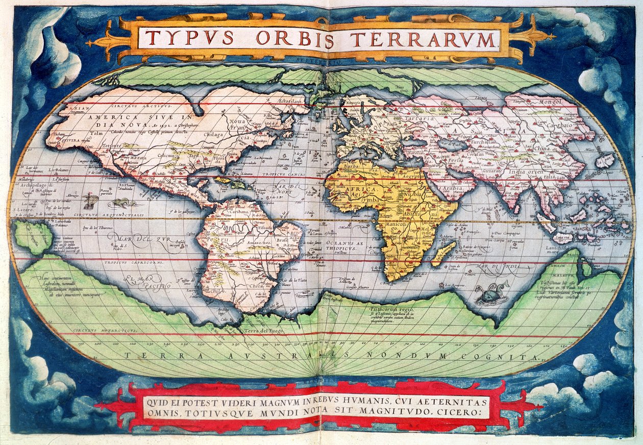 Map of the world: 