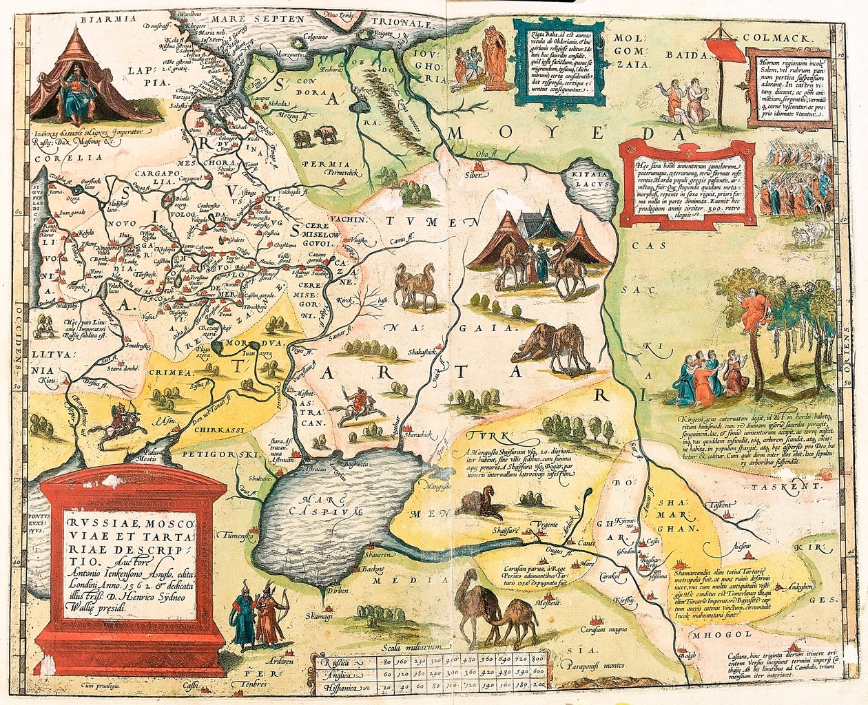 Geography Map of the Territory of Russia from Theatrum Orbis Terrarum by Abraham Ortelius by Abraham Ortelius