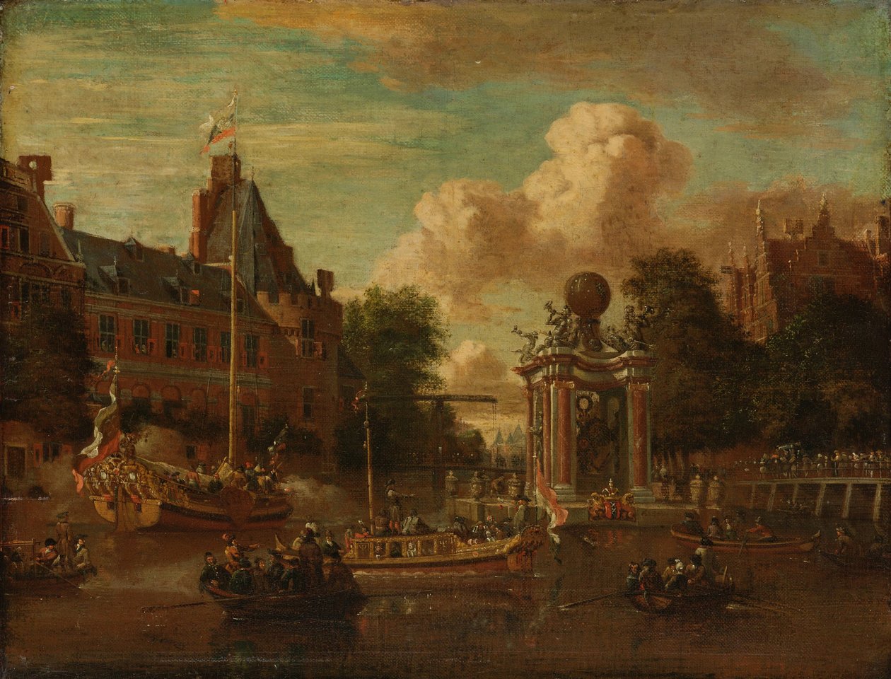 The Muscovite Legation Visiting Amsterdam, 29 August 1697 by Abraham Storck