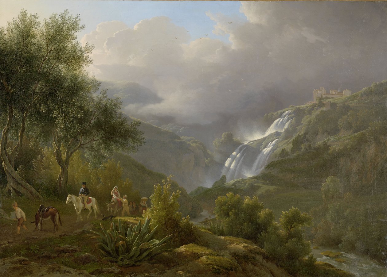 The Cascades at Tivoli, with a Storm Approaching, 1824 by Abraham Teerlink