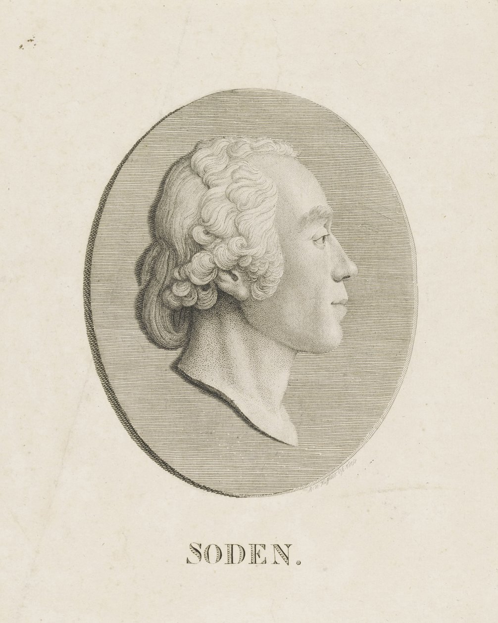 Portrait of Friedrich Julius Heinrich Graf von Soden auf Sassanfahrt, 1800 by Abraham Wolfgang Küffner