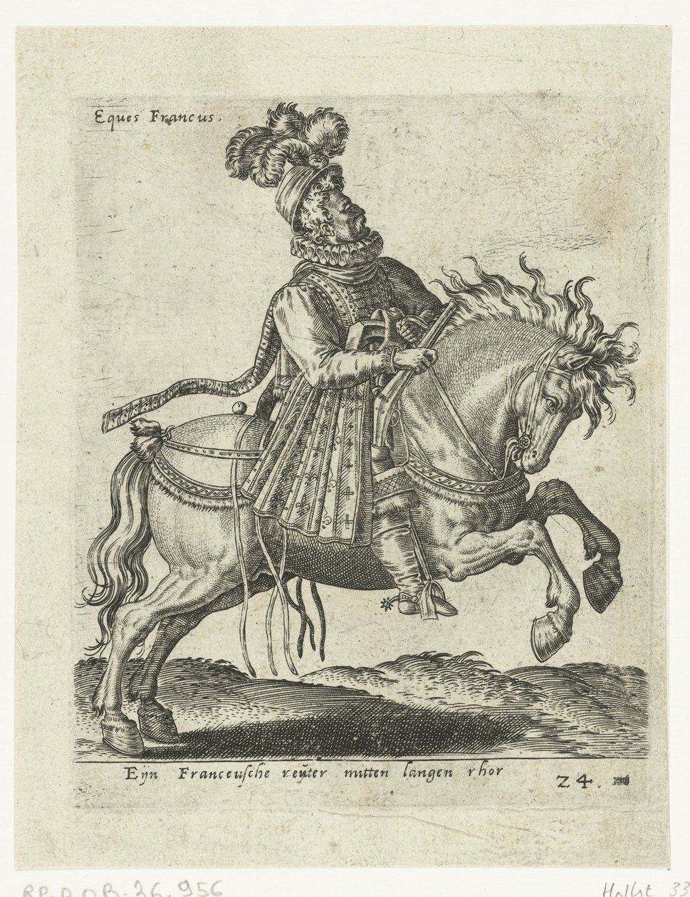 French Rider with Pistol by Abraham de Bruyn (attributed to)