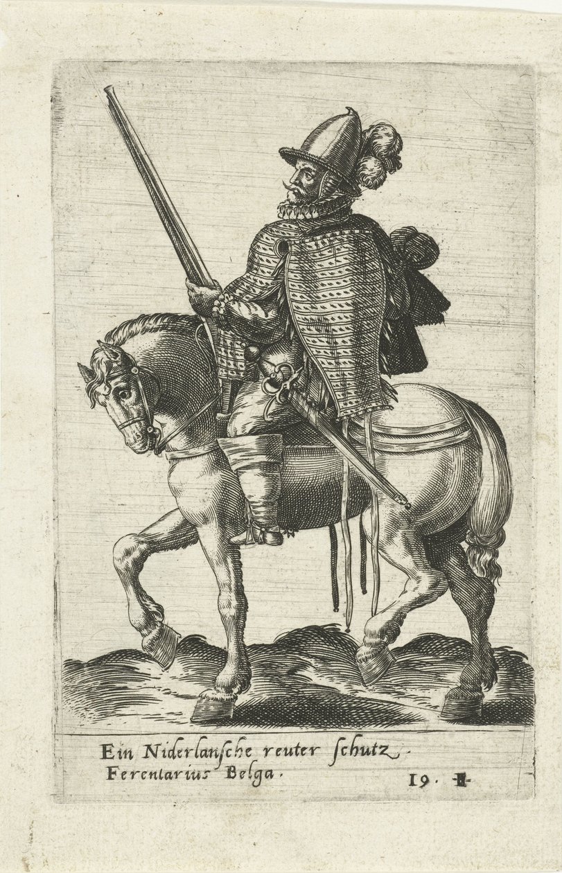 Dutch Rider with Rifle by Abraham de Bruyn (attributed to)