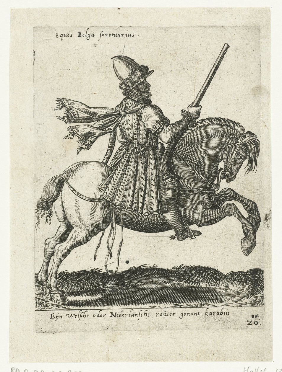 Dutch Rider with Carbine by Abraham de Bruyn (attributed to)