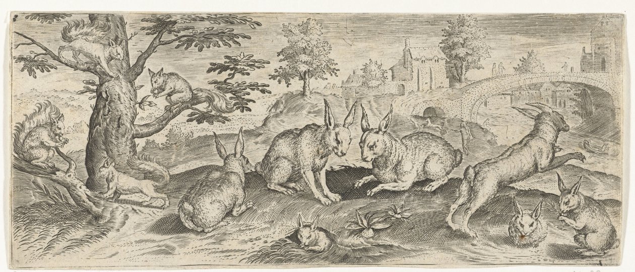 Squirrels and Rabbits by Abraham de Bruyn (possibly)