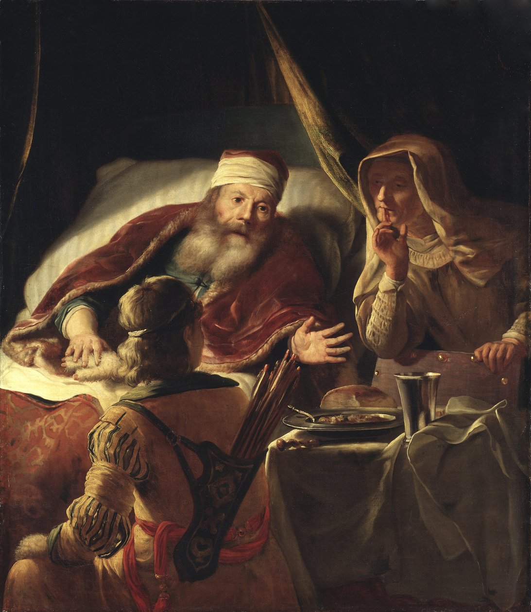 Isaac Blessing Jacob by Abraham van Dijck: Fine art print