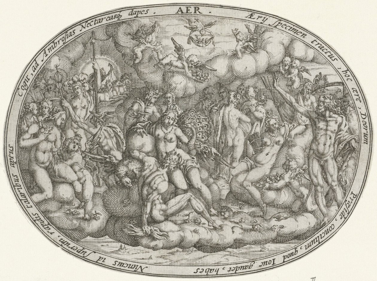 Olympian Gods Among the Clouds: The Element Air by Abraham van den Hecken
