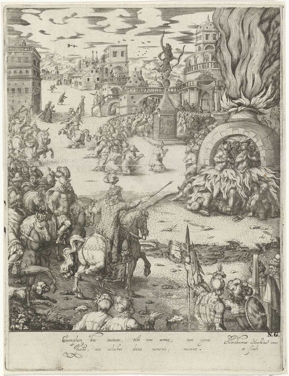 Shadrach, Meshach, and Abednego in the Fiery Furnace by Abraham van den Hecken