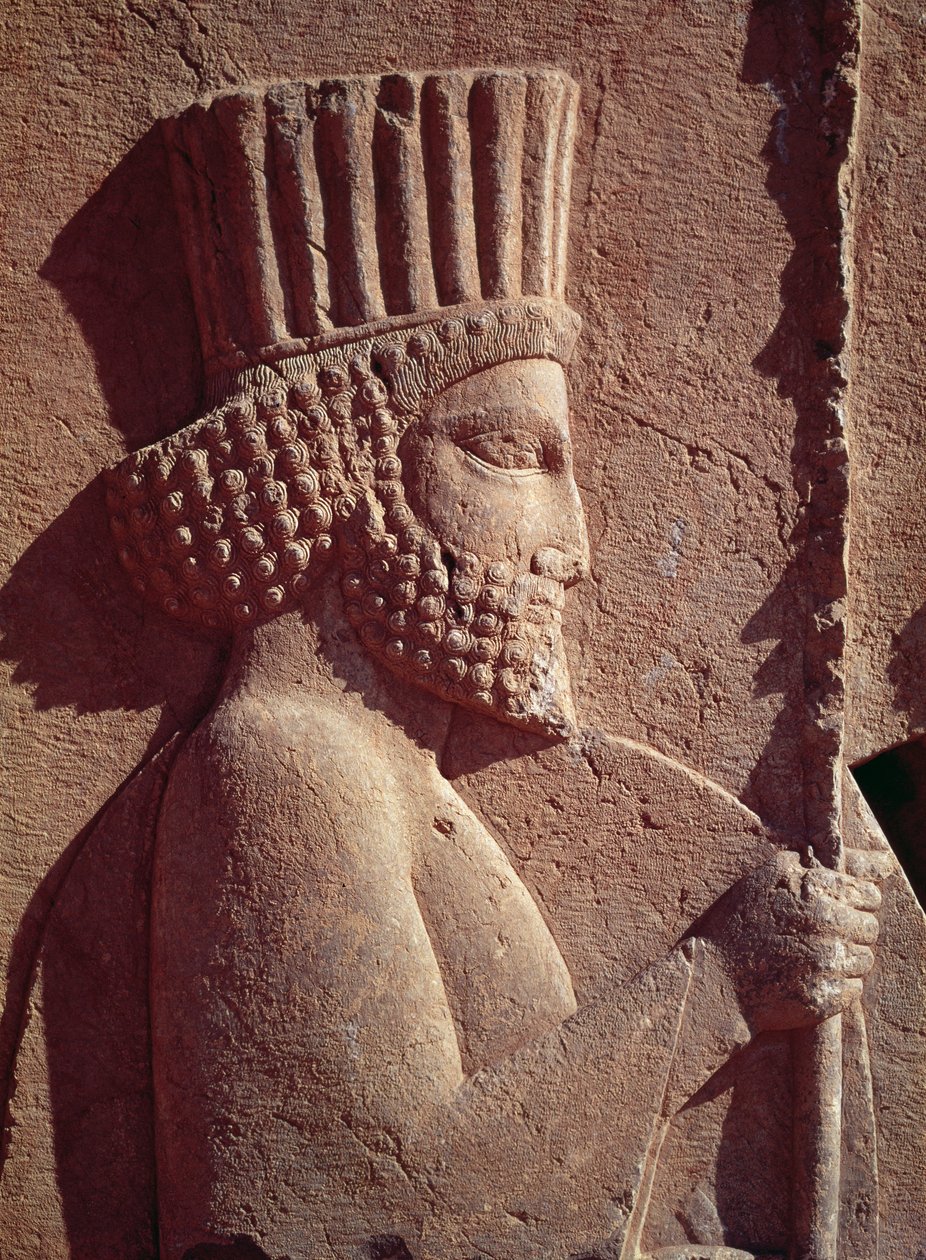 Detail (Persian soldier, from the relief frieze on the East stairway to the Apadana) by Achaemenid