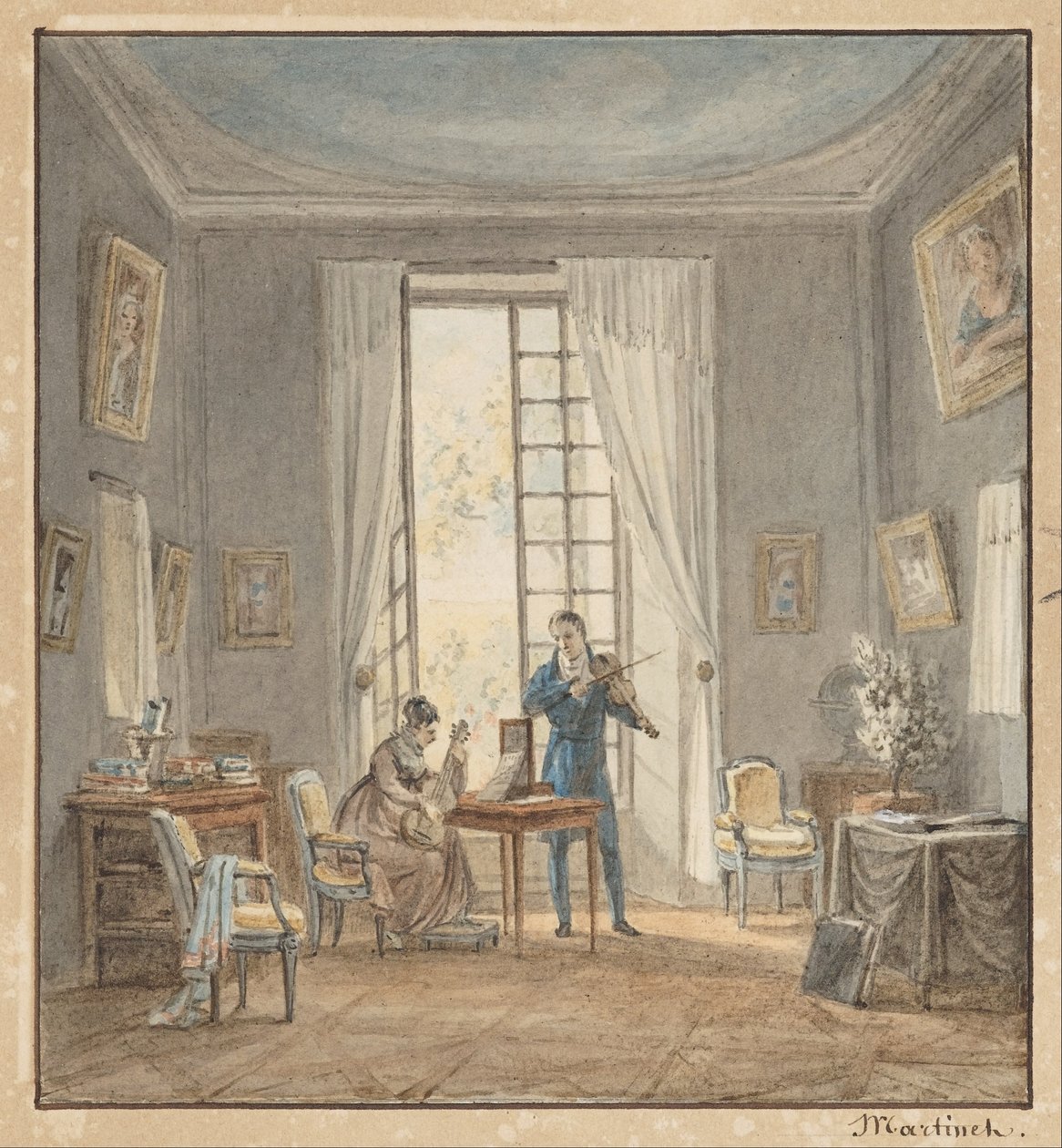 Salon Interior with Gabriel d