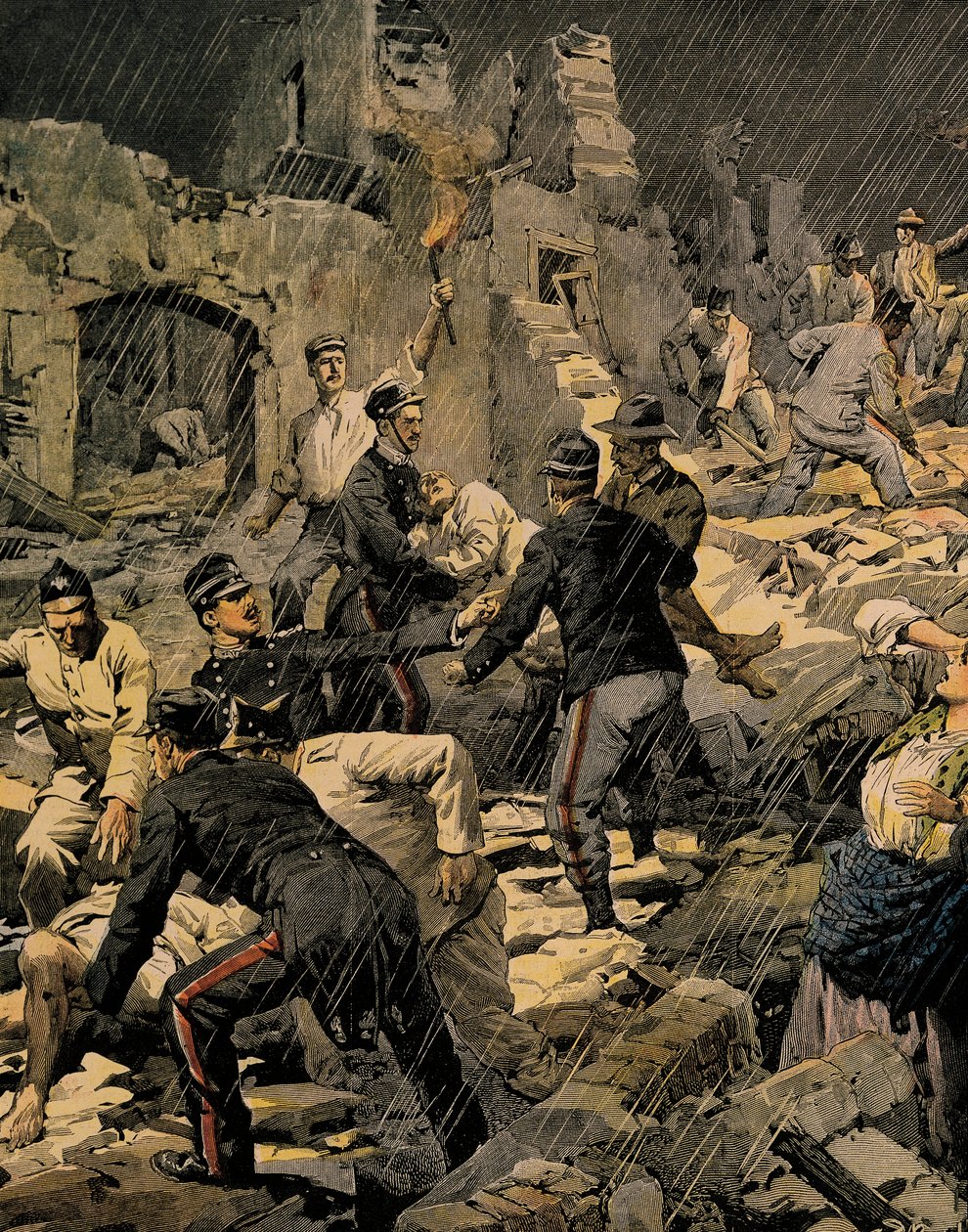 Earthquake in Calabria by Achille Beltrame
