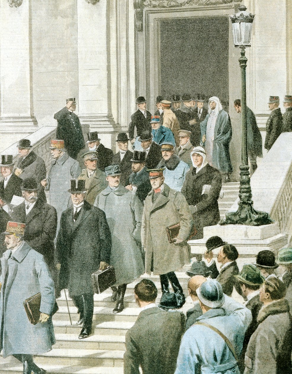Peace Conference Delegates Leaving Quai D