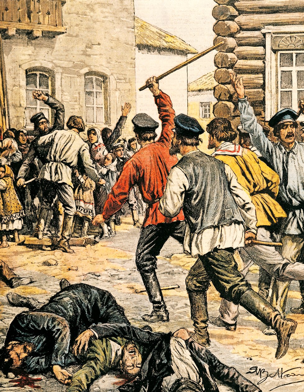 Scene of Anti-Semitism in Russia by Achille Beltrame
