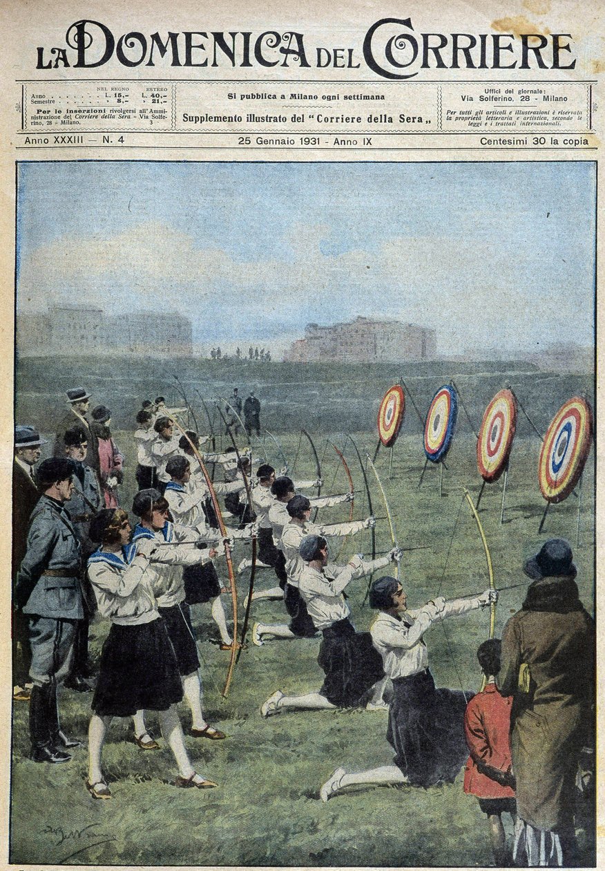 Young Italians are trained in physical exercise in tribute to the ancient maxim 