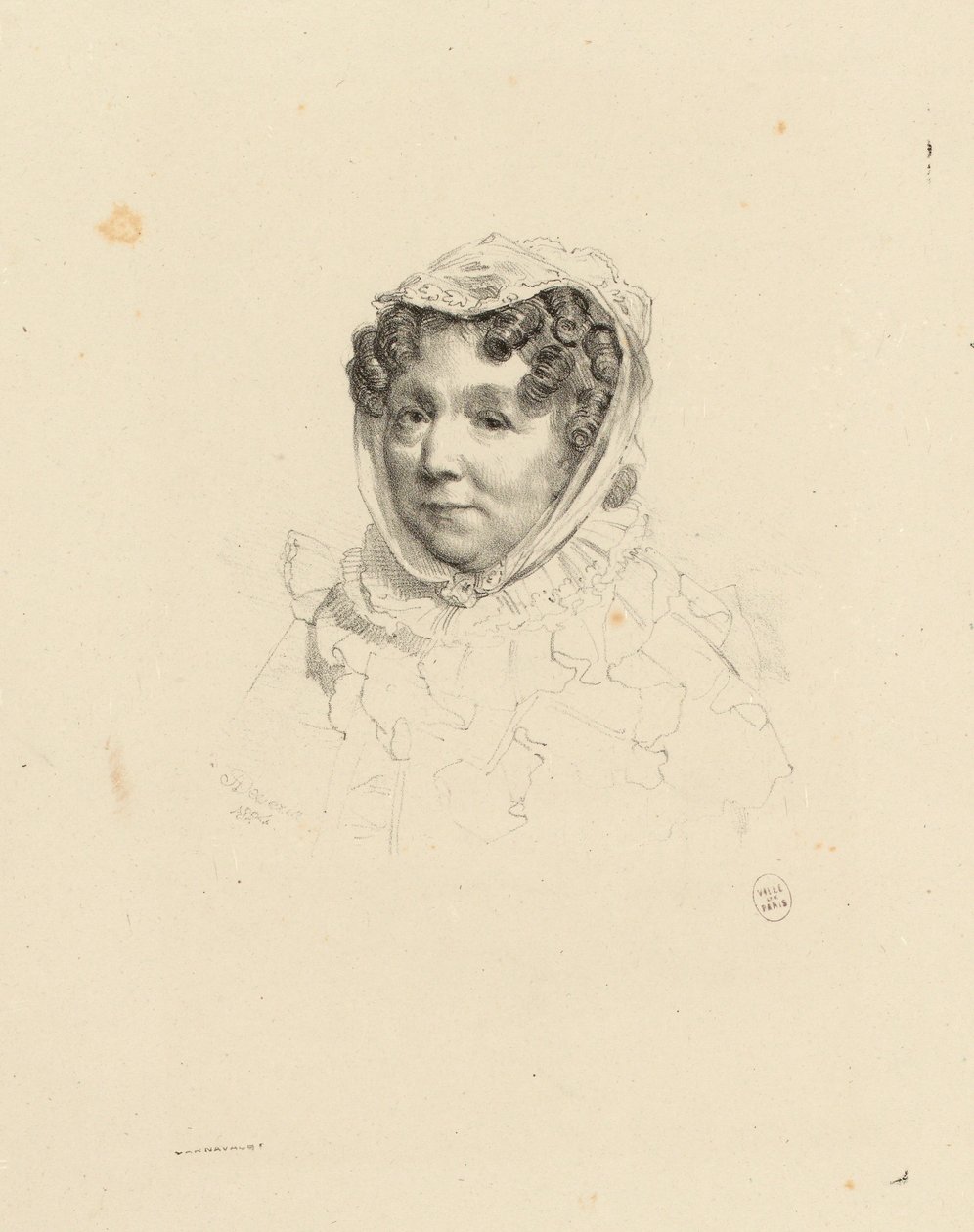 Portrait of Madame Desforges, Cousin of Devéria. (IFF 40) by Achille Devéria