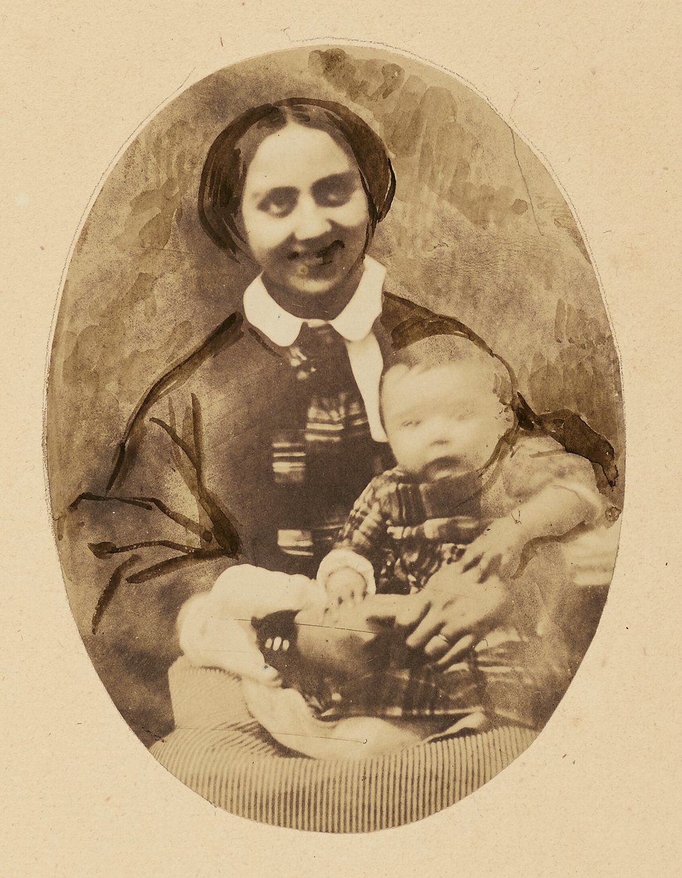 Portrait of Marie Devéria with Her Son by Achille Devéria