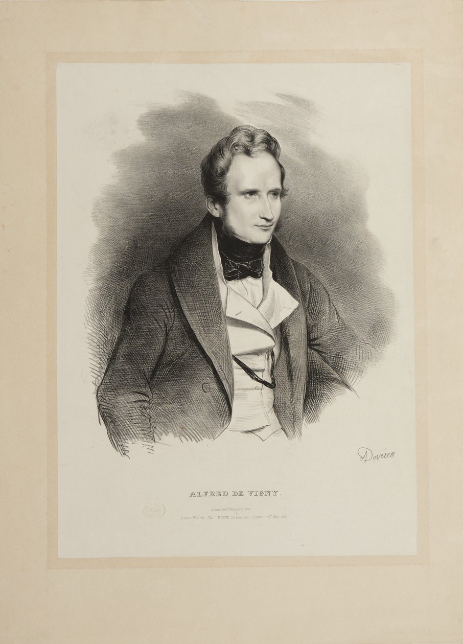 Portrait of Alfred de Vigny, 1797-1863 by Achille Devéria