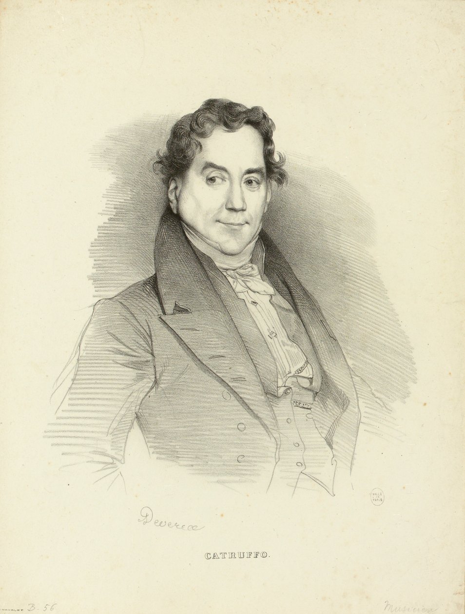 Portrait of the singer and composer Gioseffo Catrufo by Achille Devéria