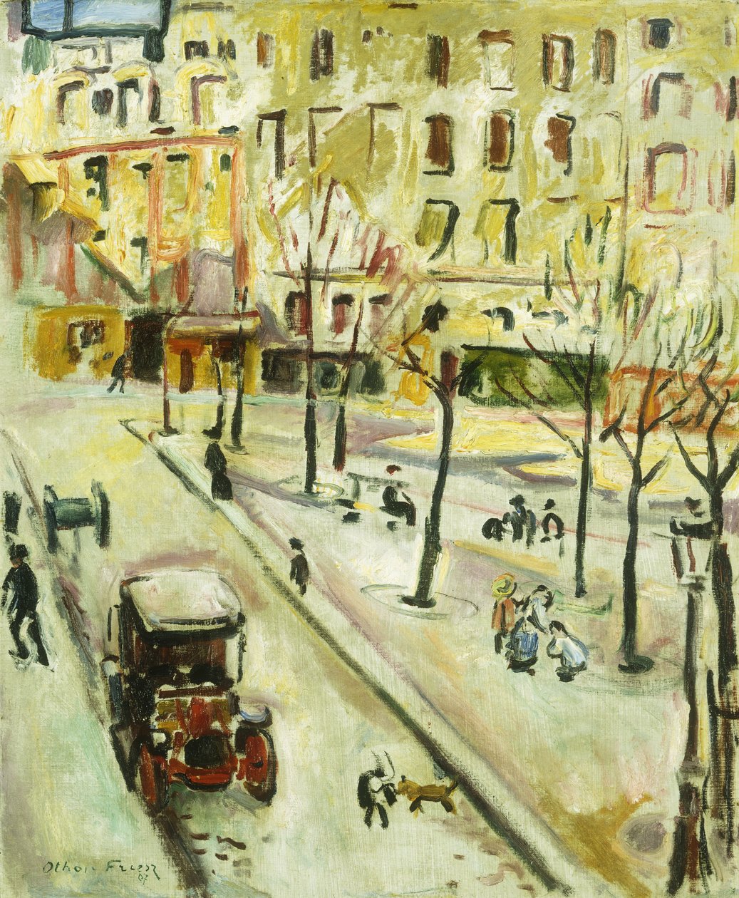 Paris Street Scene by Achille Emile Othon Friesz