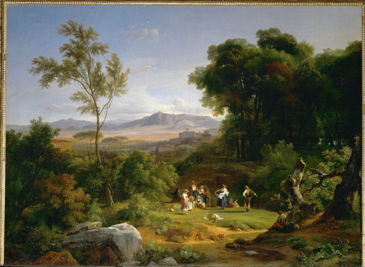 Landscape Inspired by the View of Frascati by Achille Etna Michallon