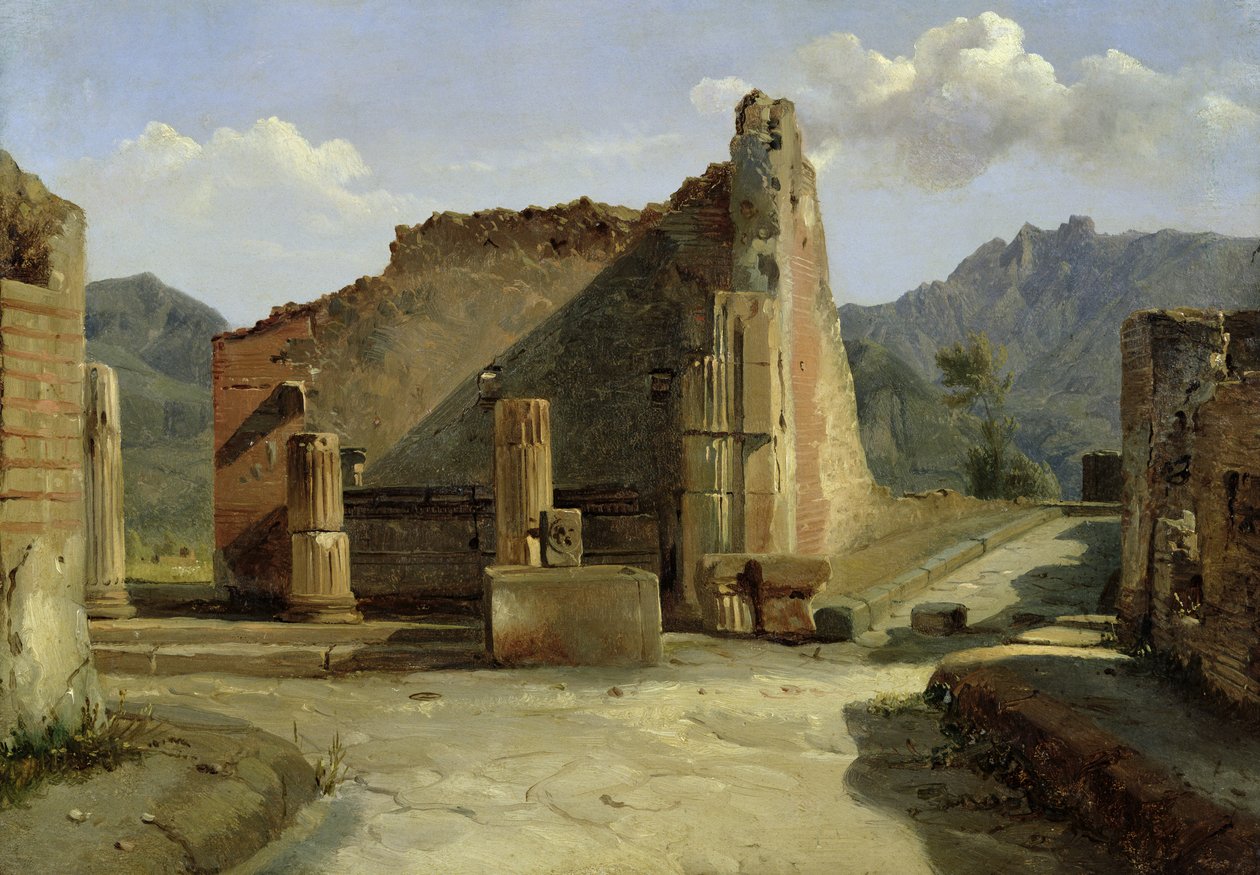The Forum of Pompeii by Achille Etna Michallon