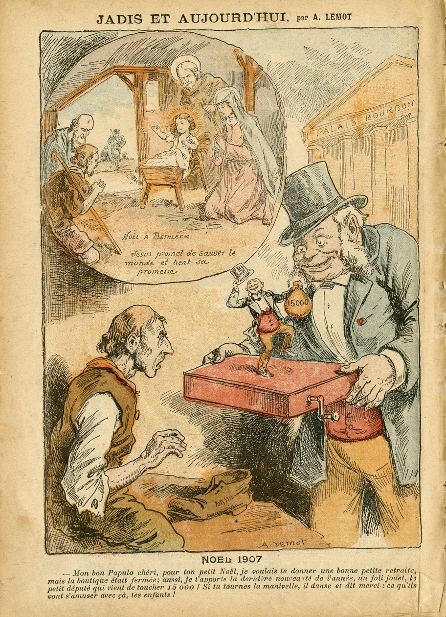 Illustration of Achille Lemot in Le Pelerin - Formerly and Today - Retirement Workers