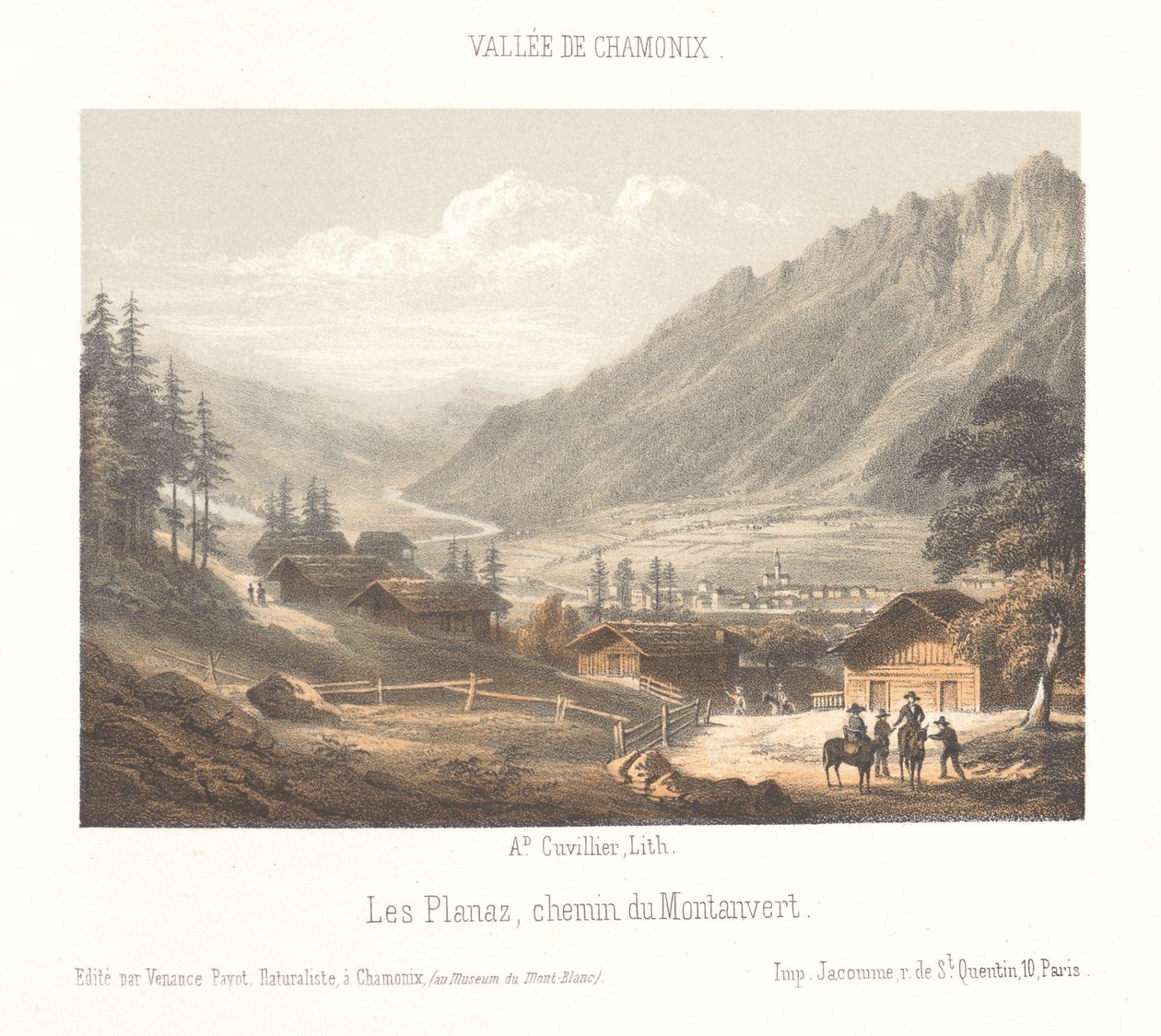 View of the Col de Balme Pass by Ad. Cuvillier