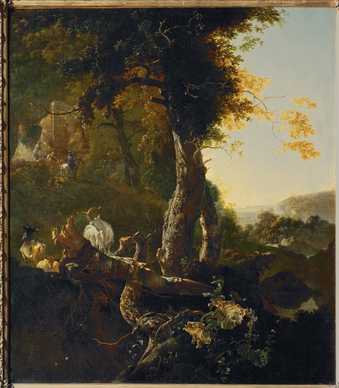 Landscape with Rising Sun by Adam (after) Pynacker