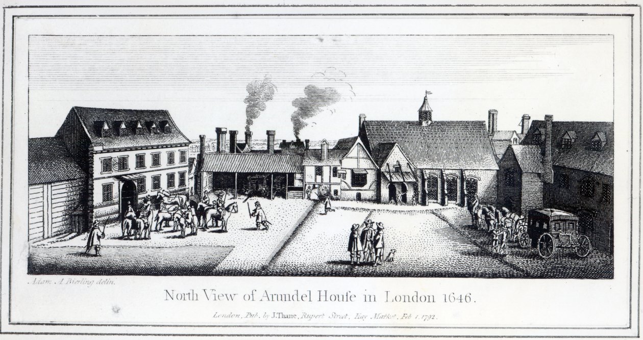 North View of Arundel House in London by Adam Alexius Bierling