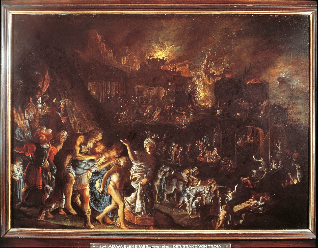The Burning of Troy, c. 1604 by Adam Elsheimer