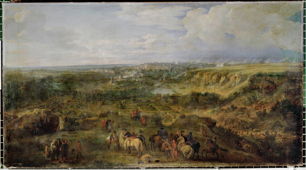 View of the City of Luxembourg, Side of the Mansfeld Baths by Adam Frans van der (circle of) Meulen