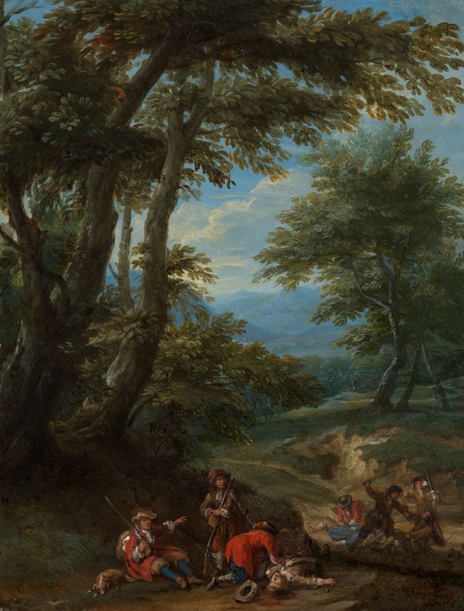 Landscape with Ambush by Adam Frans van der Meulen