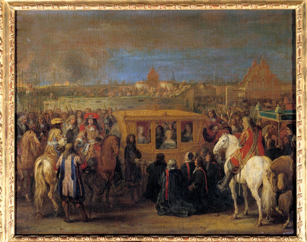Solemn entry of King Louis XIV and Queen Marie-Therese of Austria to Douai on 23/08/1667 by Adam Frans van der Meulen