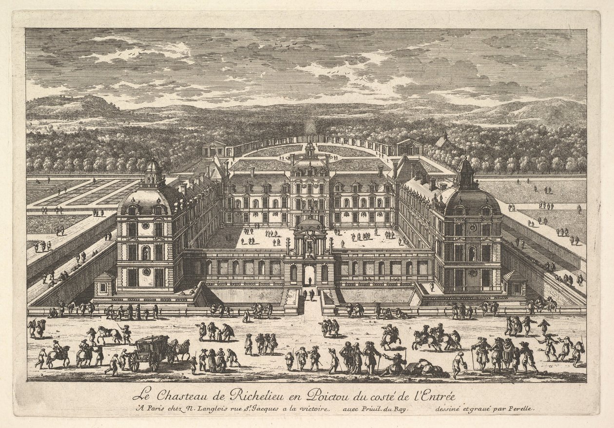 The Castle of Richelieu in Poitou from the Entrance Side by Adam Perelle