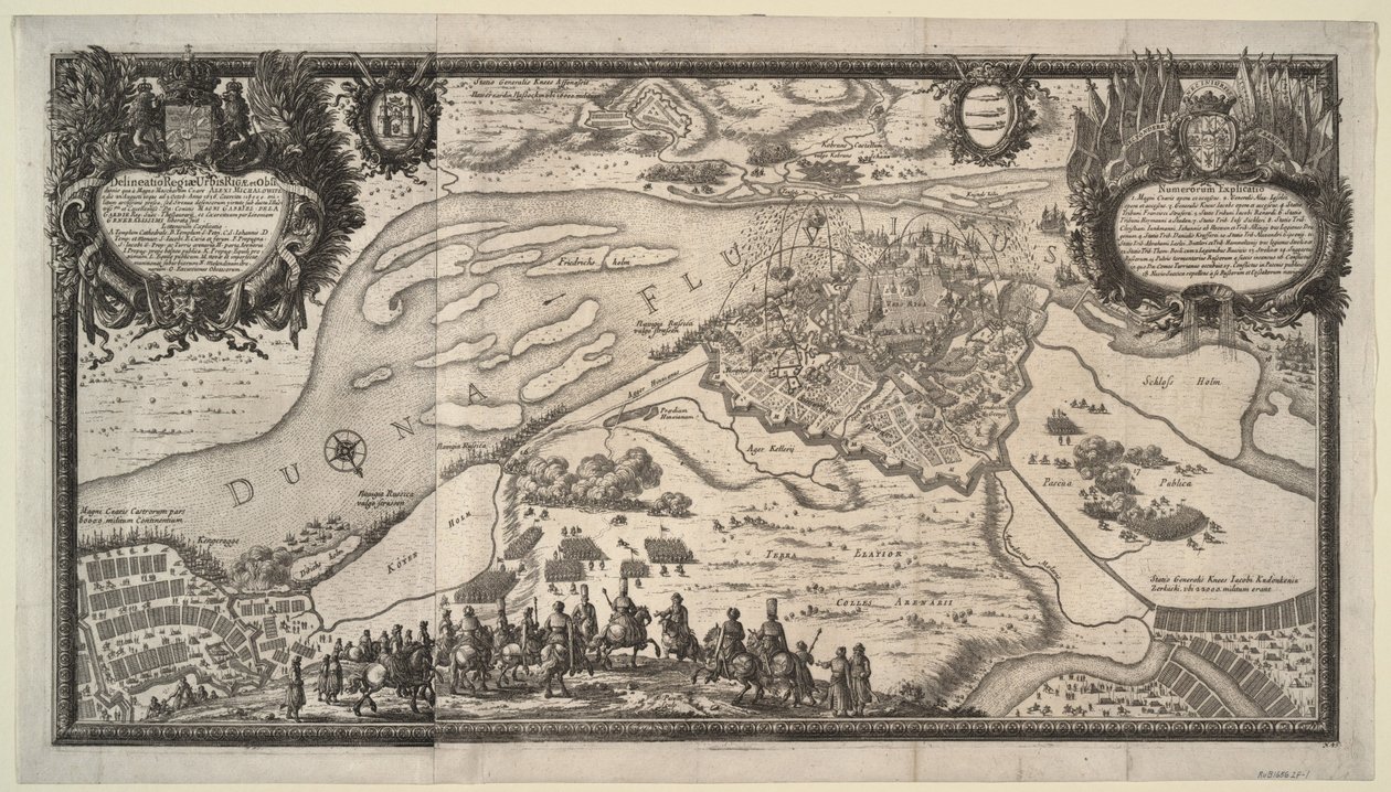 The Siege of Riga by the Russian Army under Tsar Alexei Mikhailovich in 1656, 1656 by Adam Perelle