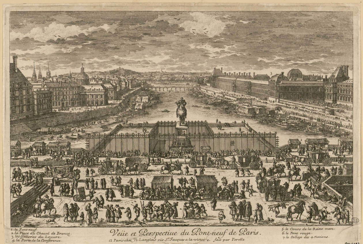 View of the Pont Neuf in Paris by Adam Perelle